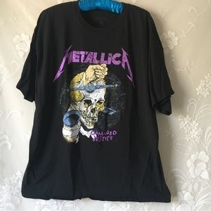 Metallica Damaged Justice Graphic Rock T-shirt